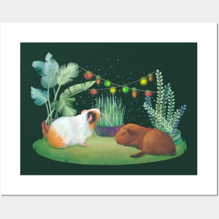 The digital painted guinea pigs Posters and Art